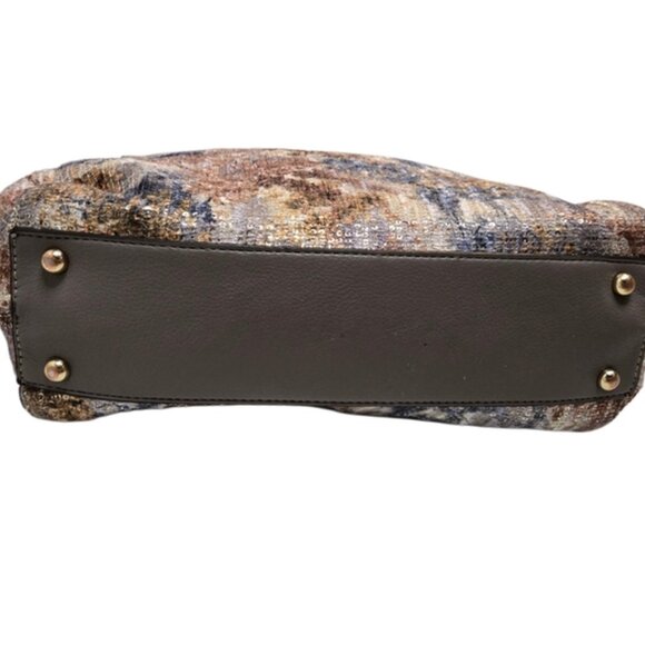 Enzo Angiolini Sparkle Tote Purse Mobwife Art To Wear Abstract Loud Luxury - Picture 7 of 13